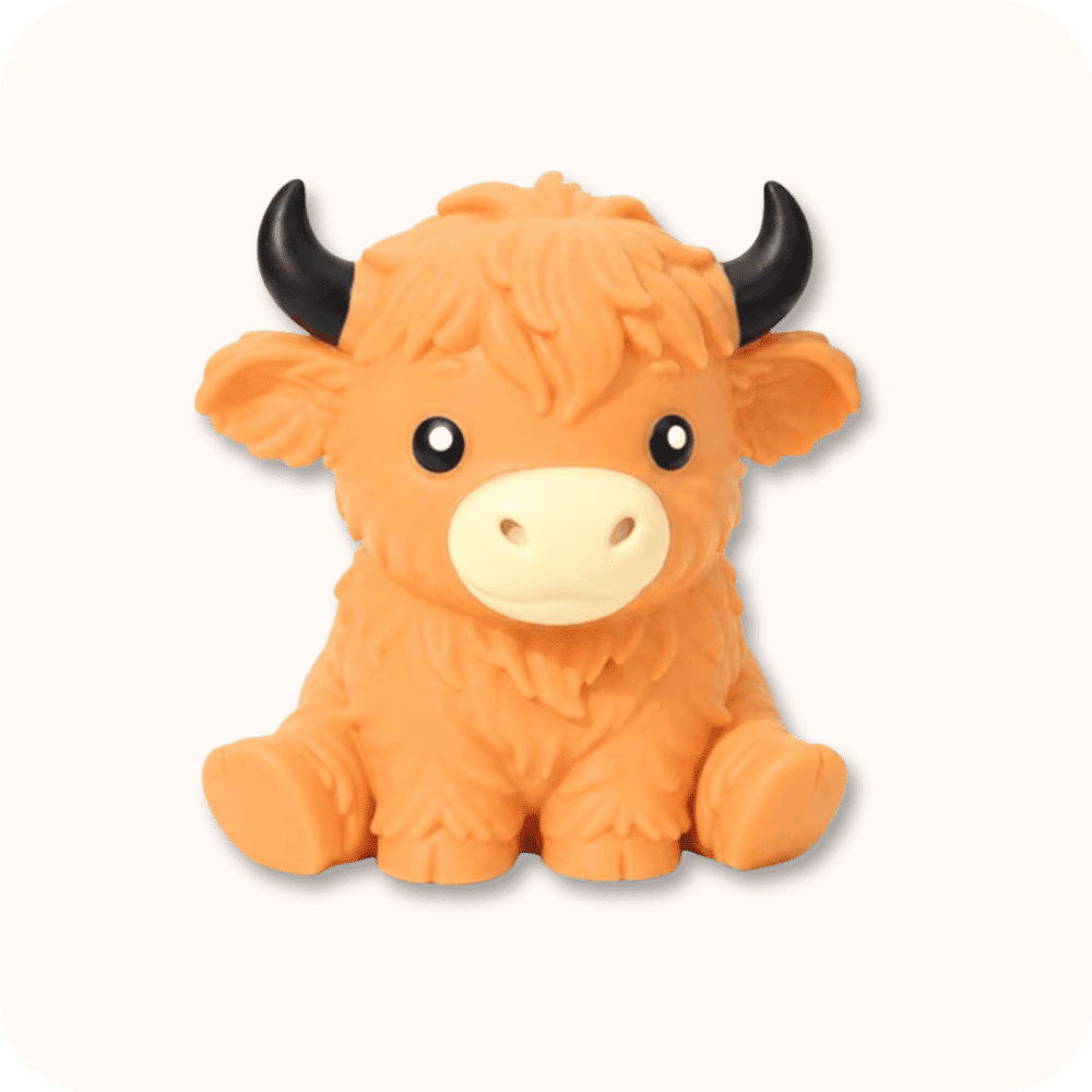 Light Orange Highland Cow Squishy Light Orange Highland Cow Squishy